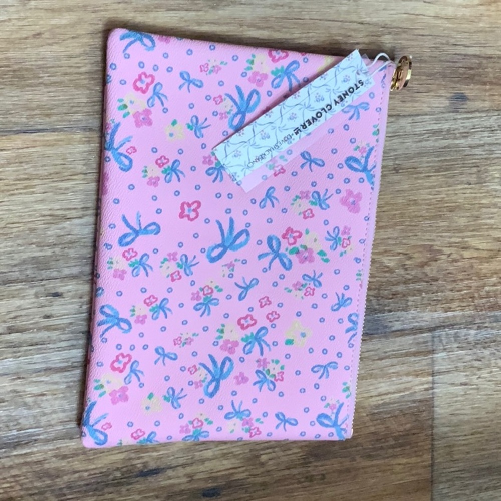 NWT LoveShackFancy x Stoney Clover Flat Pouch